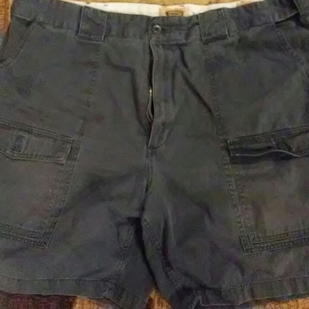 Mens Faded navy blue cargo shorts by Foundry.
